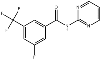 3-Fluoro-N-2-pyrimidinyl-5-(trifluoromethyl)benzamide 结构式