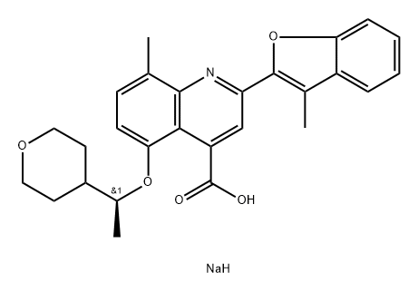 (R)-POSENACAFTOR SODIUM 结构式