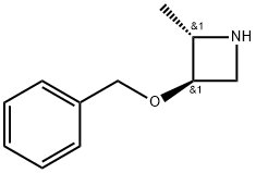 REL-(-)-(2S,3R)-3-(苄氧基)-2-甲基氮杂环丁烷 结构式