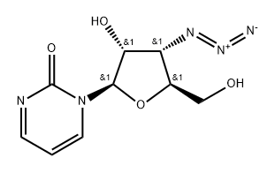 3'-Azido-3'-deoxy-4-deoyuridine 结构式