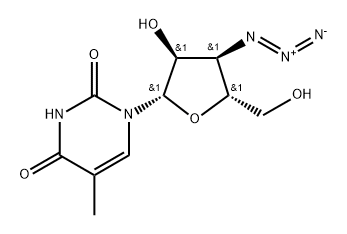 3'-Azido-3'-deoxy-5-methyl-beta-L-uridine 结构式