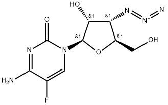 3'-AZIDO-3'-DEOXY-5-FLUOROCYTIDINE 结构式