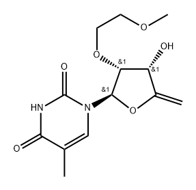4',5'-Didehydro-2'-O-(2-methoxyethyl)-5-methyluridine 结构式