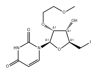 5'-Deoxy-5'-iodo-2'-O-(2-methoxyethyl)uridine 结构式