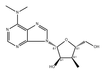 3'-Deoxy-3'--C-methyl-N6,N6-dimethyladenosine 结构式