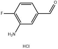 3-氨基-4-氟苯甲醛盐酸盐 结构式