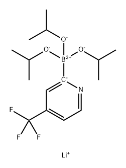 三异丙氧基(4-(三氟甲基)吡啶-2-基)硼酸锂 结构式