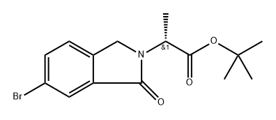2H-Isoindole-2-acetic acid, 6-bromo-1,3-dihydro-α-methyl-1-oxo-, 1,1-dimethylethyl ester, (αR)- 结构式