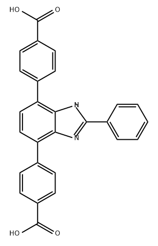 2-苯基-4,7-二(4-羧基苯基)-1H-苯并咪唑 结构式