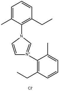 1,3-双(2-乙基-6-甲基苯基)-1H-咪唑-3-鎓氯化物 结构式