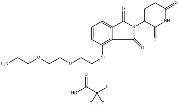 Thalidomide-NH-PEG2-C2-NH2 (TFA) 结构式