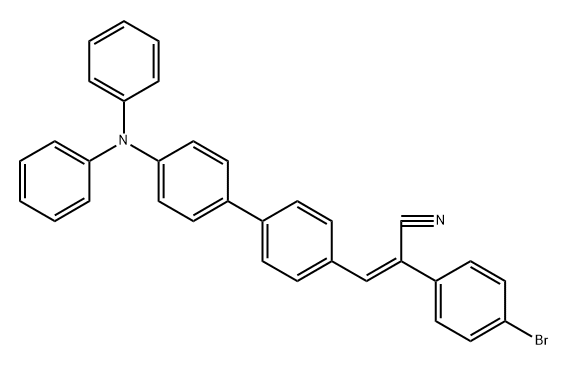 (Z)-2-(4-溴苯基)-3-(4'-(二苯胺)-[1,1'-联苯]-4-基)乙腈 结构式