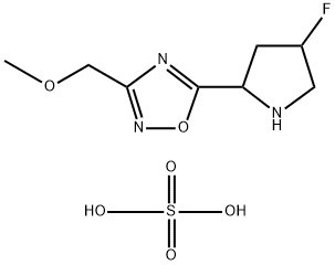 5-(4-氟吡咯烷-2-基)-3-(甲氧基甲基)-1,2,4-噁二唑半硫酸盐 结构式