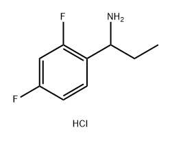 1-(2,4-difluorophenyl)propan-1-amine hydrochloride 结构式