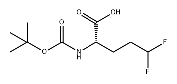 2-(tert-butoxycarbonylamino)-5,5-difluoro-pentanoic acid 结构式