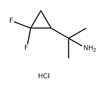 Cyclopropanemethanamine, 2,2-difluoro-α,α-dimethyl-, hydrochloride (1:1) 结构式