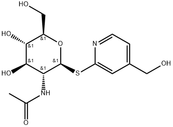 4-(Hydroxymethyl)-2-pyridinyl 2-(acetylamino)-2-deoxy-1-thio-β-D-glucopyranoside 结构式