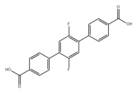 2',5'-二氟代-[1,1':4',1''] -三联苯-4,4''-二甲酸 结构式