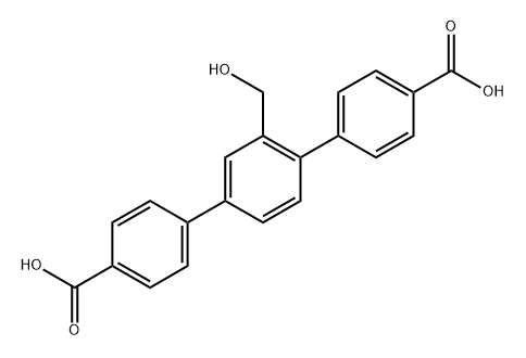 2'-羟甲基-[1,1':4',1''] -三联苯-4,4''-二甲酸 结构式