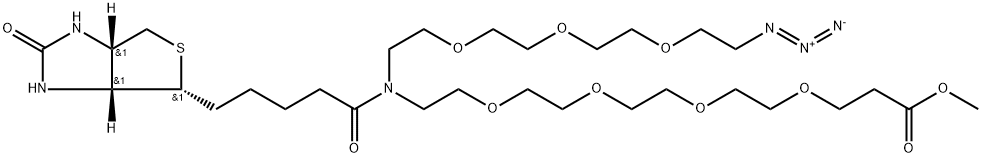 N-(Azido-PEG3)-N-Biotin-PEG4-methyl ester 结构式