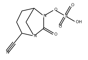 2-Cyano-7-oxo-1 ,6-diazabicyclo[3.2.1 ]oct-6-yl hydrogen sulfate 结构式