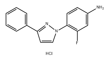 3-fluoro-4-(3-phenyl-1H-pyrazol-1-yl)aniline 结构式