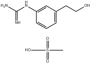 1-(3-(2-羟乙基)苯基)胍甲磺酸盐 结构式