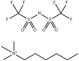 TRIMETHYL HEXYL AMMONIUM BIS(TRIFLUOROMETHANESULFONYL)IMIDE 结构式