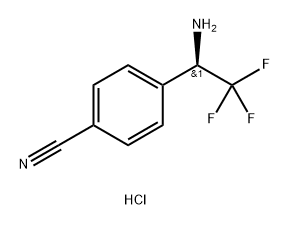 (R)-4-(1-氨基-2,2,2-三氟乙基)苯腈盐酸盐 结构式