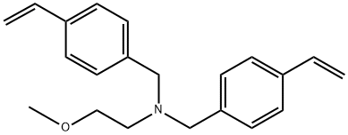 N-[(4-乙烯基苯基)甲基]-N-(2-甲氧基乙基)-4-乙烯基苯甲胺 结构式