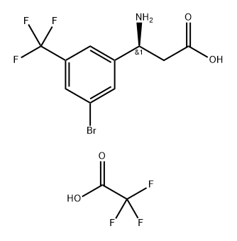 (S)-3-amino-3-(3-bromo-5-(trifluoromethyl)phenyl)propanoic acid 结构式