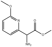 2-氨基-2-(6-甲氧基吡啶-2-基)乙酸甲酯 结构式