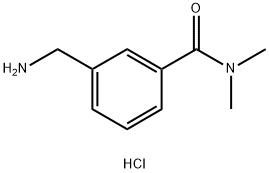 3-(胺甲基)-N,N-二甲基苯甲酰胺盐酸盐 结构式