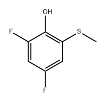 2,4-Difluoro-6-(methylsulfanyl)phenol 结构式