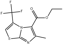 ethyl 6-methyl-3-(trifluoromethyl)imidazo[2,1-b]thiazole-5-carboxylate 结构式