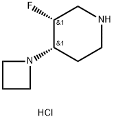 Piperidine, 4-(1-azetidinyl)-3-fluoro-, hydrochloride (1:2), (3R,4S)-rel- 结构式