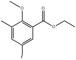 Ethyl 5-fluoro-2-methoxy-3-methylbenzoate 结构式