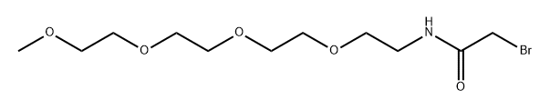 溴乙酰氨-三聚乙二醇-甲氧基 结构式