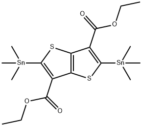 2,5-双(三甲基锡基)噻吩并[3,2-B]噻吩-3,6-二乙酯 结构式