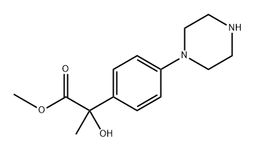 Α-羟基-Α-甲基-4-(1-哌嗪基)-苯乙酸甲酯 结构式
