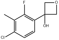 3-(4-chloro-2-fluoro-3-methylphenyl)oxetan-3-ol 结构式