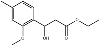 Ethyl β-hydroxy-2-methoxy-4-methylbenzenepropanoate 结构式