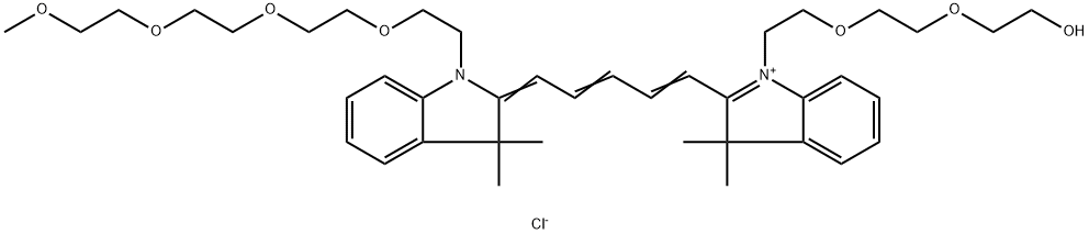 N-(m-PEG4)-N'-(hydroxy-PEG2)-Cy5 结构式