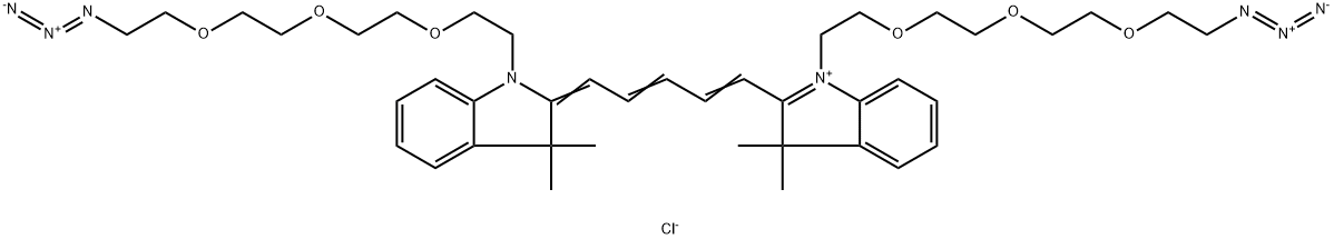 N,N'-双-(叠氮-三聚乙二醇)-CY5染料 结构式