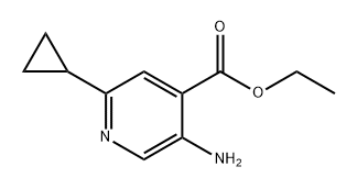 ethyl 5-amino-2-cyclopropylisonicotinate 结构式