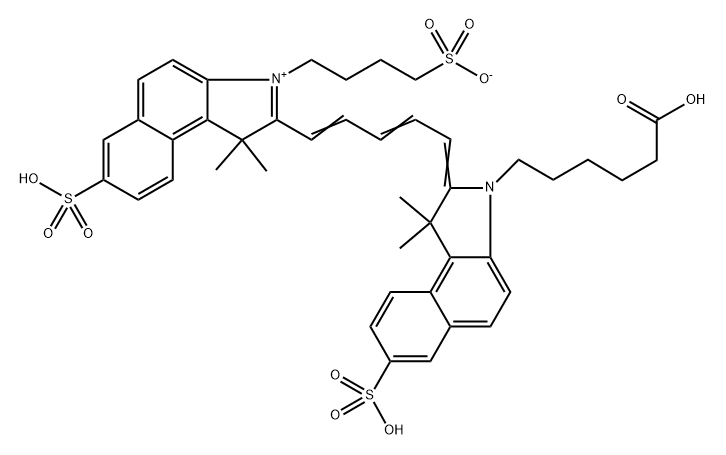 TRISULFO-CYANINE5.5 CARBOXYLIC ACID 结构式