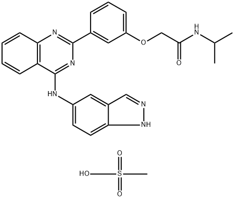 甲磺酸贝舒地尔 结构式