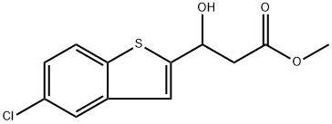 Methyl 5-chloro-β-hydroxybenzo[b]thiophene-2-propanoate 结构式