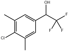 1-(4-Chloro-3,5-dimethylphenyl)-2,2,2-trifluoroethanol 结构式