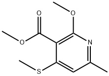 2-甲氧基-6-甲基-4-(甲硫基)烟酸甲酯 结构式